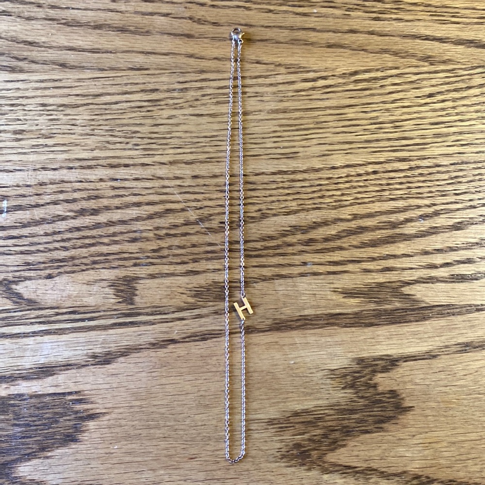 Rose gold “H” Necklace